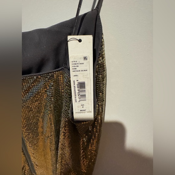 Alice and Olivia - Harmony Chain Mail Slip Dress in antique silver size 2 - Picture 8 of 9